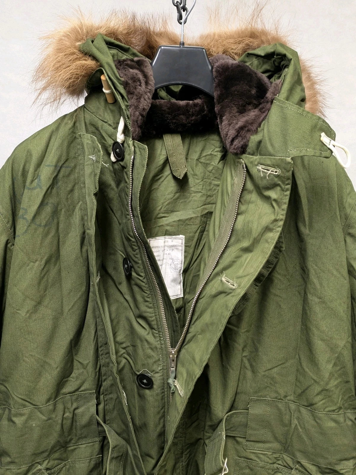 British Army 1951 Pattern Green Ventile Parka Jacket Coat - Size 8
