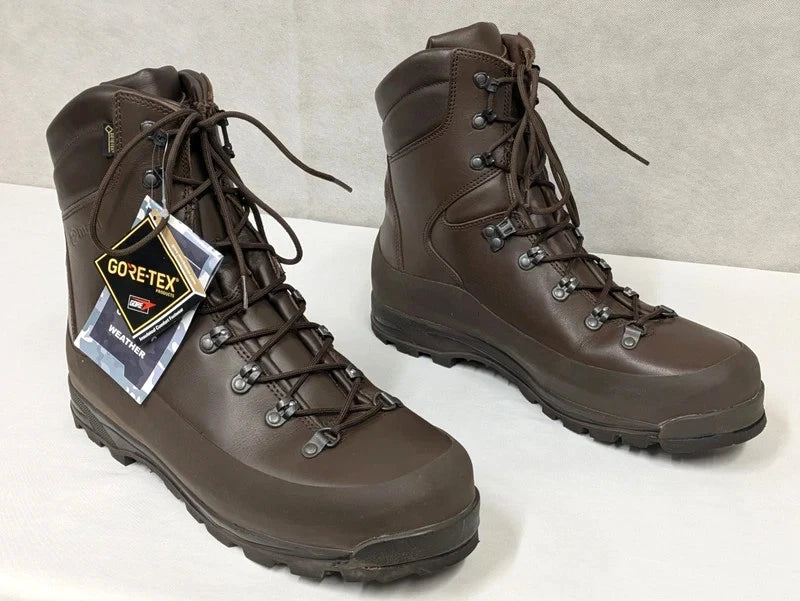 Iturri Brown Leather Goretex Cold Wet Weather Combat Boots