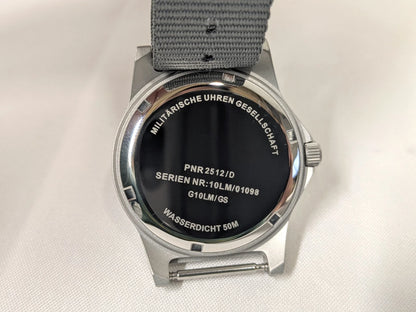 MWC G10LM 50M Date Window 2025 Military Watch Army Grey Strap