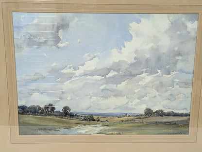 Original Watercolour Painting English Landscape John Christopher Temple Willis