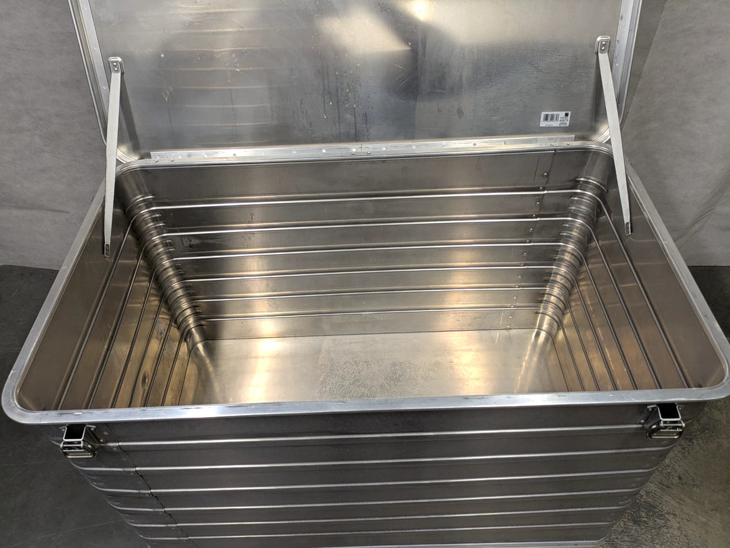 Zarges 40635 Transport Trolley on Wheels Lockable Aluminium Storage Case Box