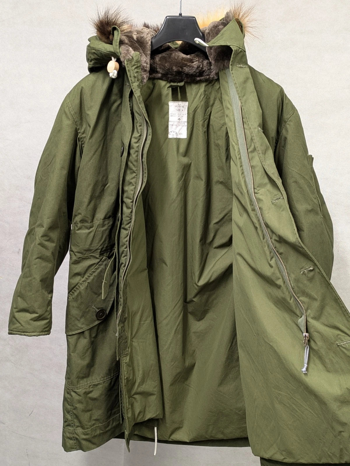 British Army 1951 Pattern Green Ventile Parka Jacket Coat - Size 4