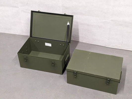 British Army Small Heavy Duty Lockable Field Chest Storage Case Box