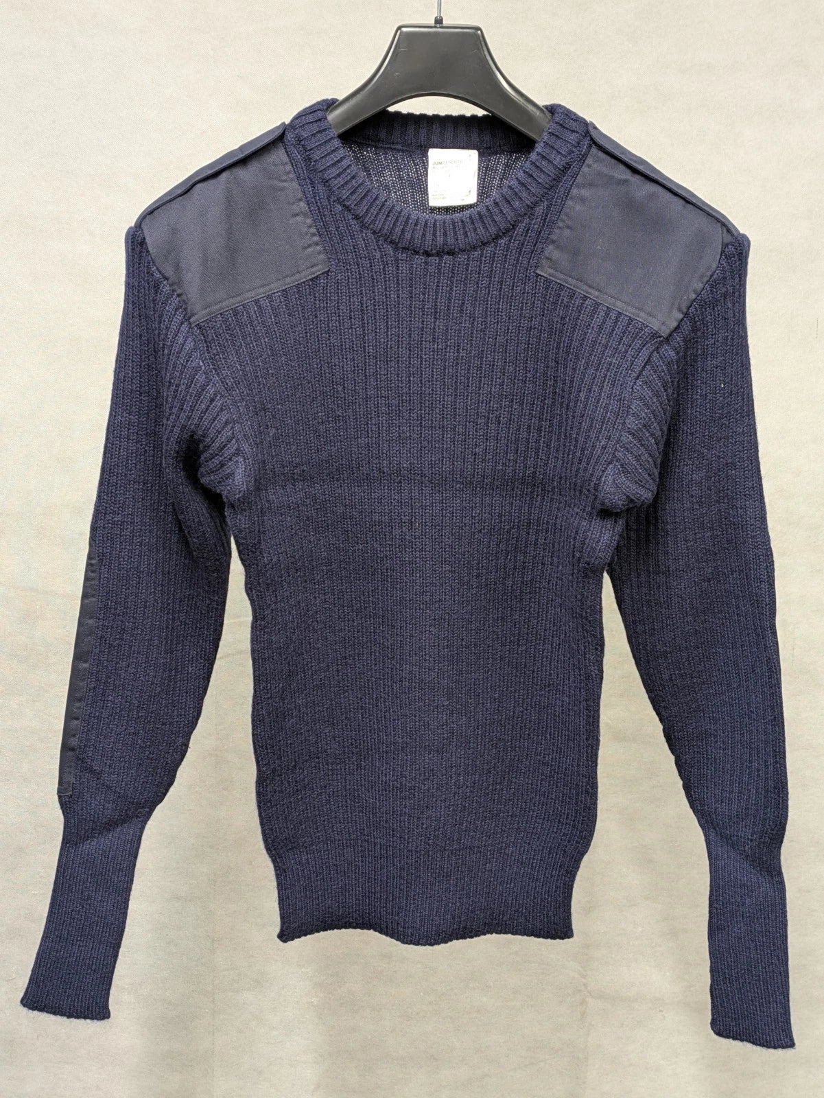 Royal Navy Blue Wool Commando Round Neck Jumper - NEW
