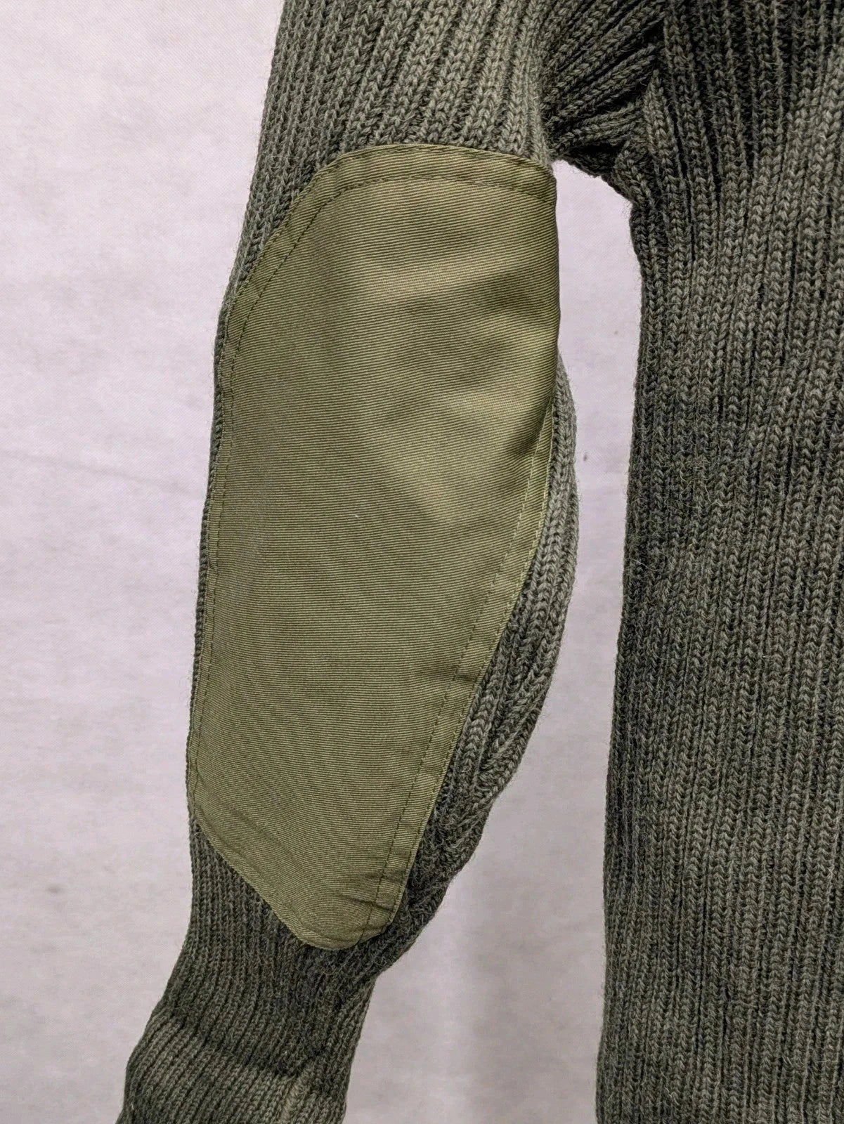 British Army Green Wool Commando Round Neck Jumper - NEW