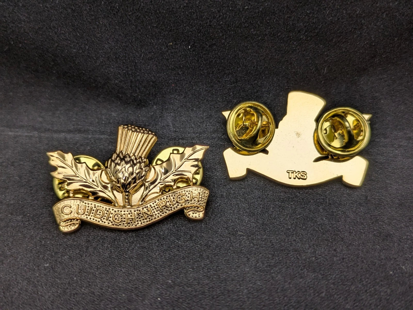 British Army Royal Regiment of Scotland RRS Collar Dogs Badges