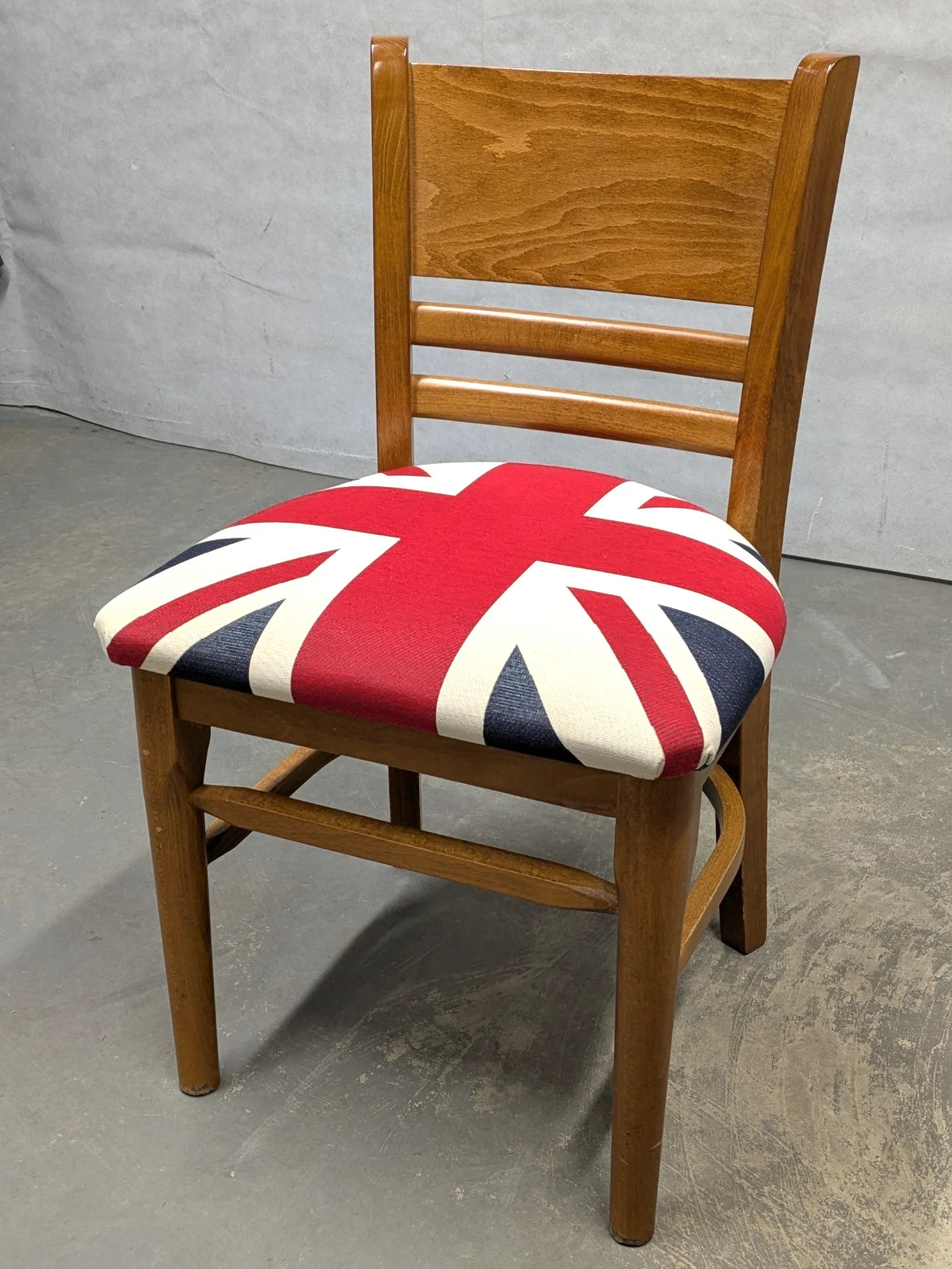 Heavy Duty Industrial Wooden Chair Union Jack