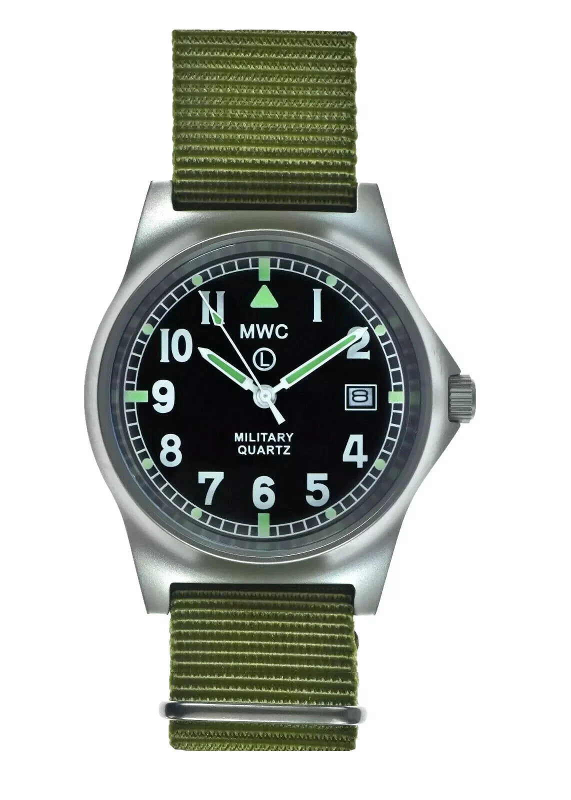 MWC G10LM 50M Date Window 2025 Military Watch Army Green Strap