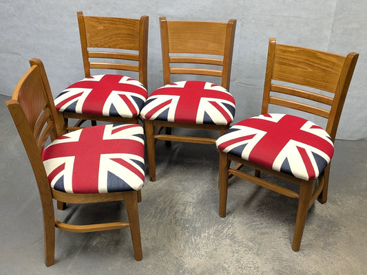 Heavy Duty Industrial Wooden Chair Union Jack