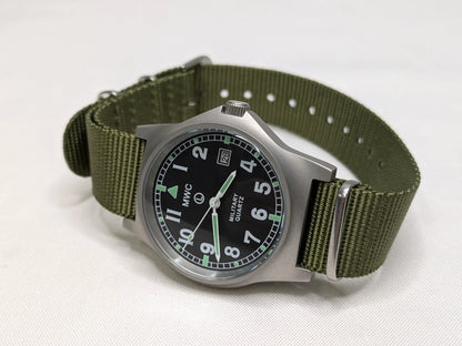 MWC G10LM 50M Date Window 2025 Military Watch Army Green Strap