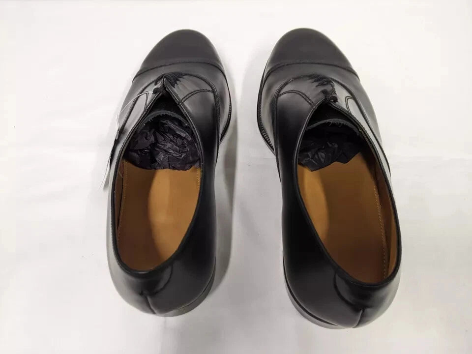 RAF Black Leather Dress Uniform Parade Shoes with Toe Cap