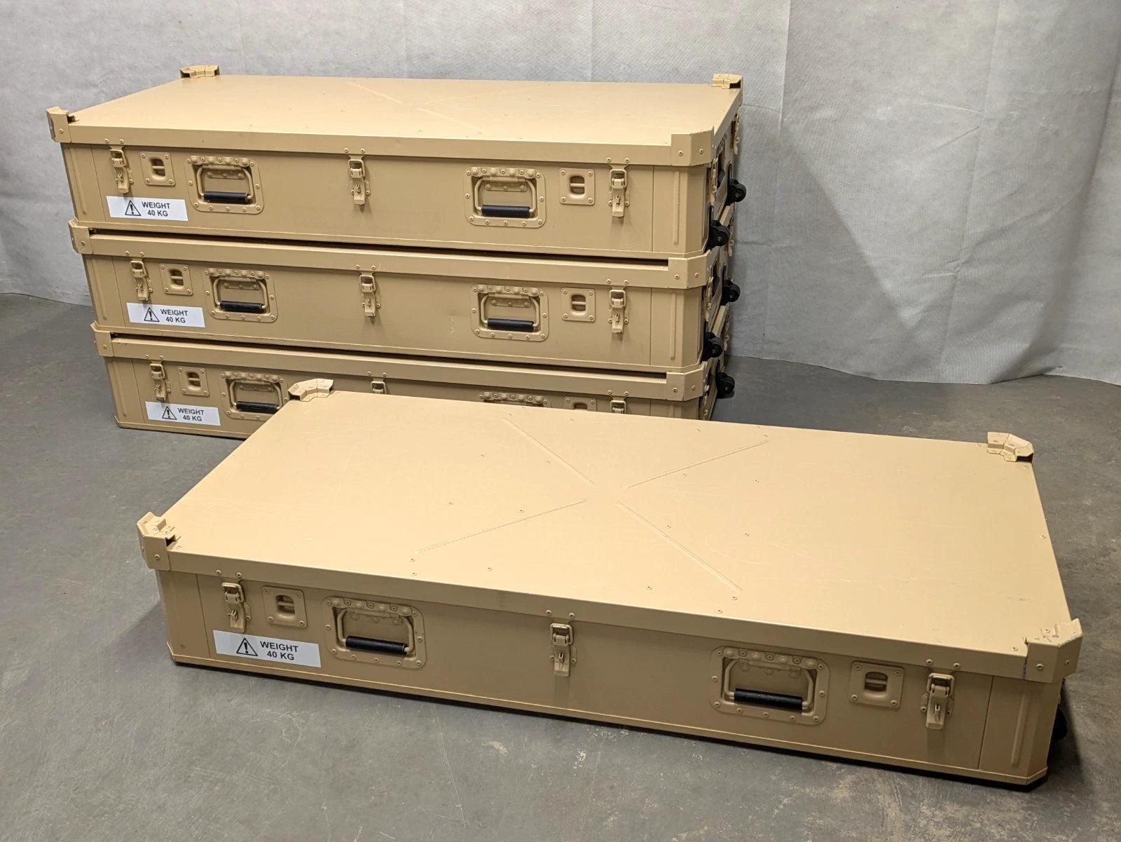 Aluminium Equipment Storage Flight Transport Wheeled Case Box Desert ...