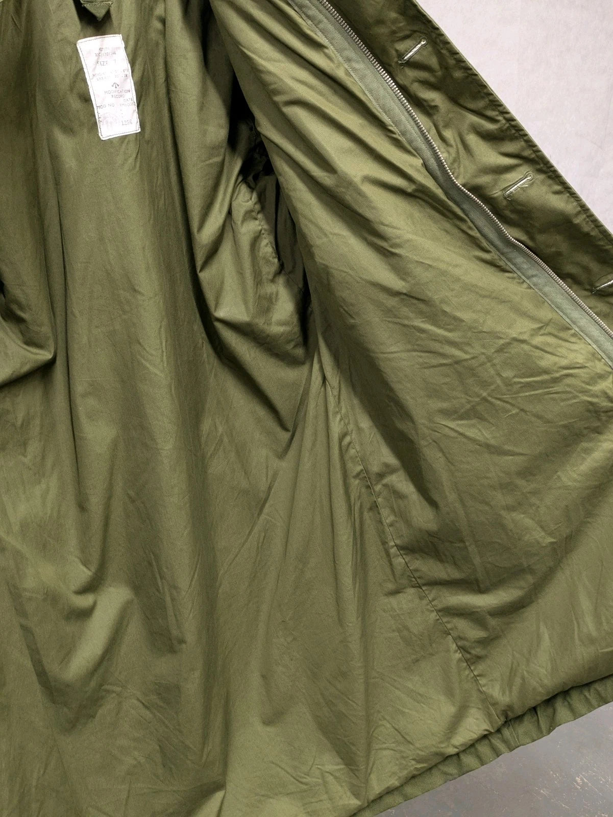 British Army 1951 Pattern Green Ventile Parka Jacket Coat Sealed Pattern - Size 7