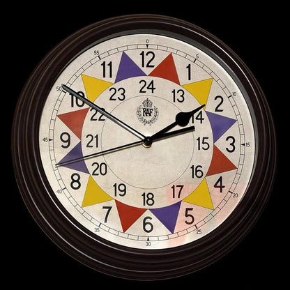 MWC RAF 1940 Battle of Britain Replica Sector 12/24 Hour Wall Clock 12"