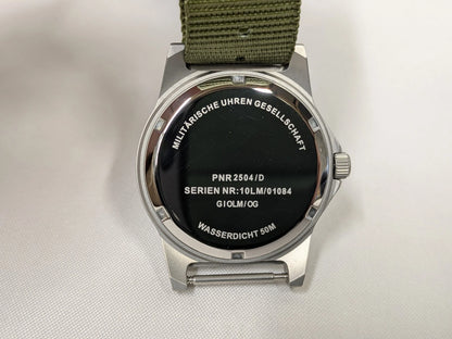 MWC G10LM 50M Date Window 2025 Military Watch Army Green Strap