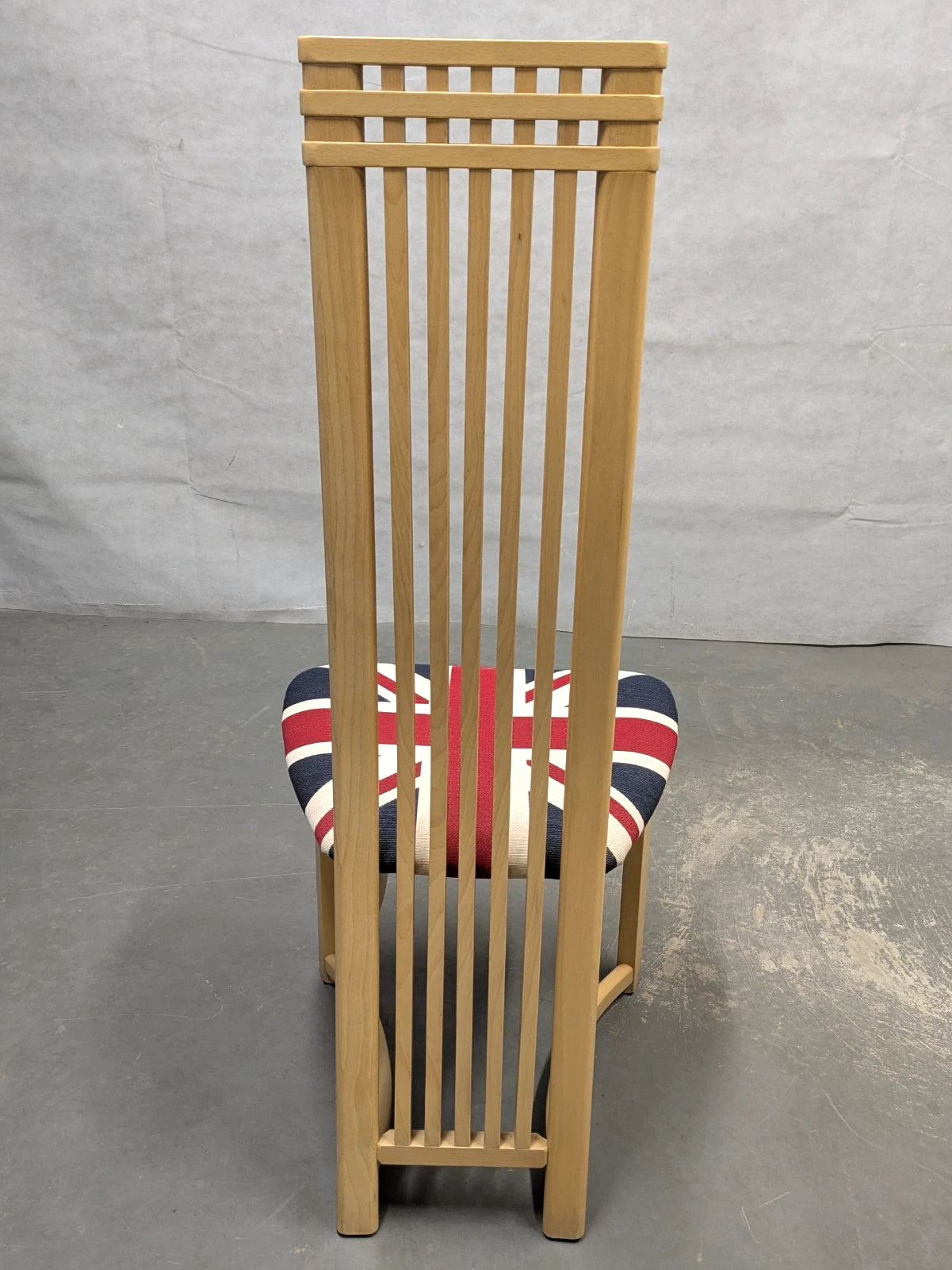 Set of 6 Actona Danish High Back Wooden Dining Chairs Union Jack c.1980/90's