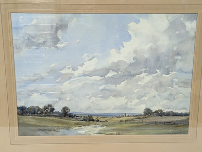 Original Watercolour Painting English Landscape John Christopher Temple Willis