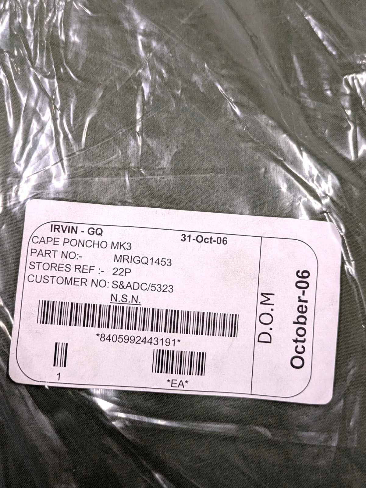 British Army Foul Weather Poncho MK3