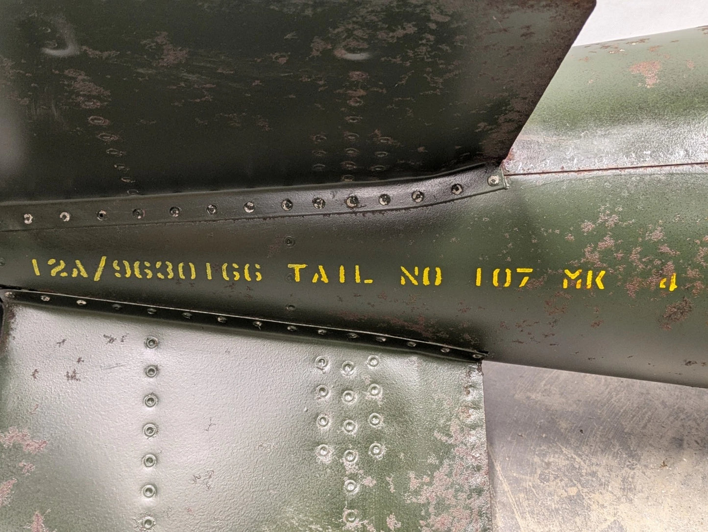 RAF Bomb Tail Fin No. 107 MK4 1000lb Medium Capacity - Dated 1965