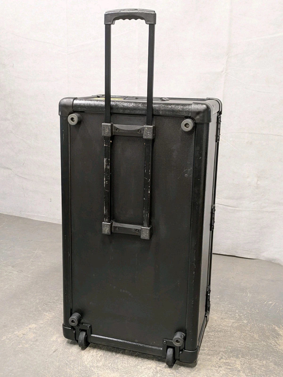 Black Storage Flight Equipment Lockable Wheeled Tote Case Box