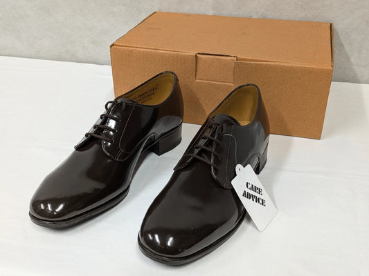Ladies Brown Leather Gibson Dress Uniform Parade Shoes