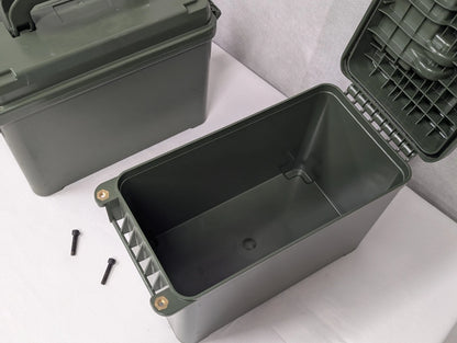 Swiss Army Plastic Ammo Tin Ammunition Box Can Green