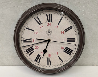 MWC RAF 1943 Pattern Replica 12/24 Hour Wall Clock 12"