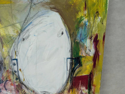 Large Abstract Acrylic Painting on Canvas Abdulwahab Al-Awadhi Kuwait Original