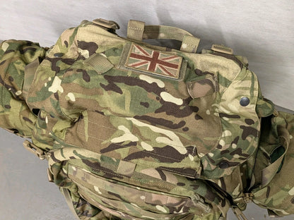 British Army MTP Camo Virtus 100L Bergen Rucksack with Side Pockets