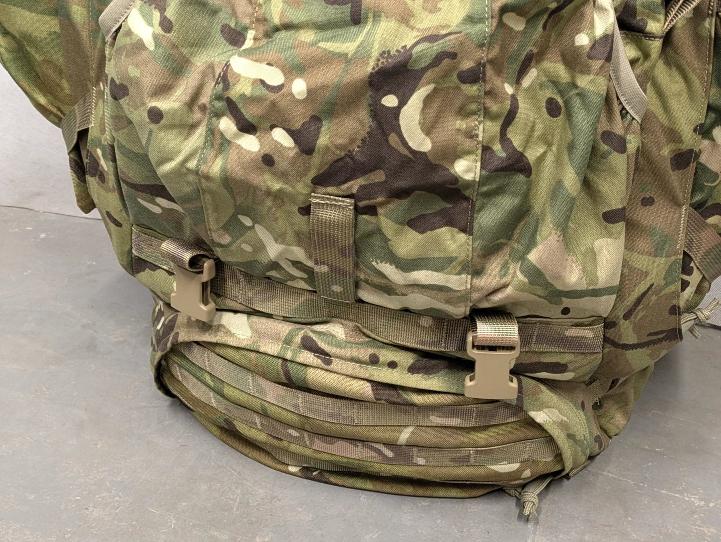 British Army MTP Camo Virtus 100L Bergen Rucksack with Side Pockets