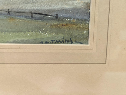 Original Watercolour Painting English Landscape John Christopher Temple Willis