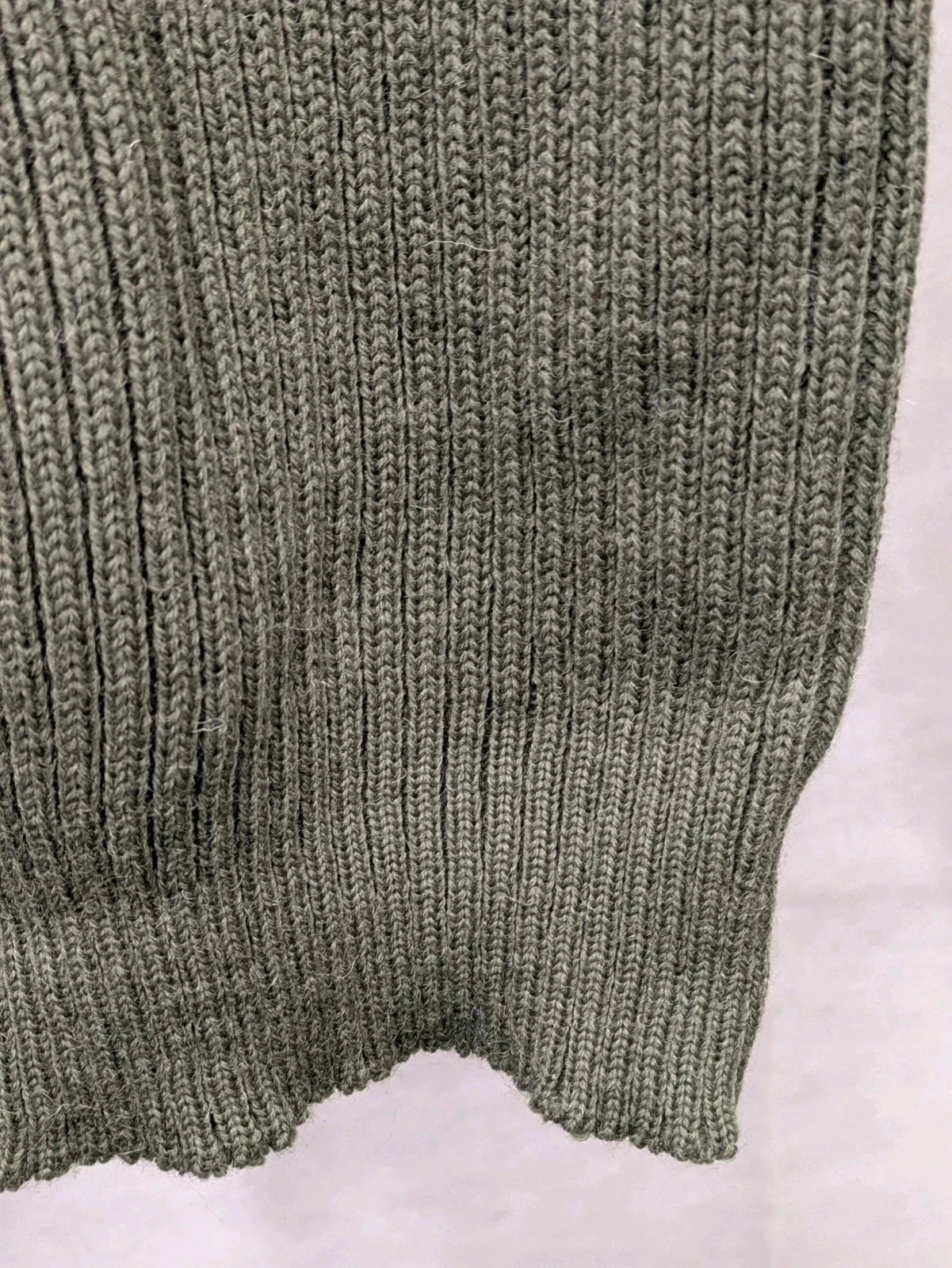 British Army Green Wool Commando Round Neck Jumper - NEW