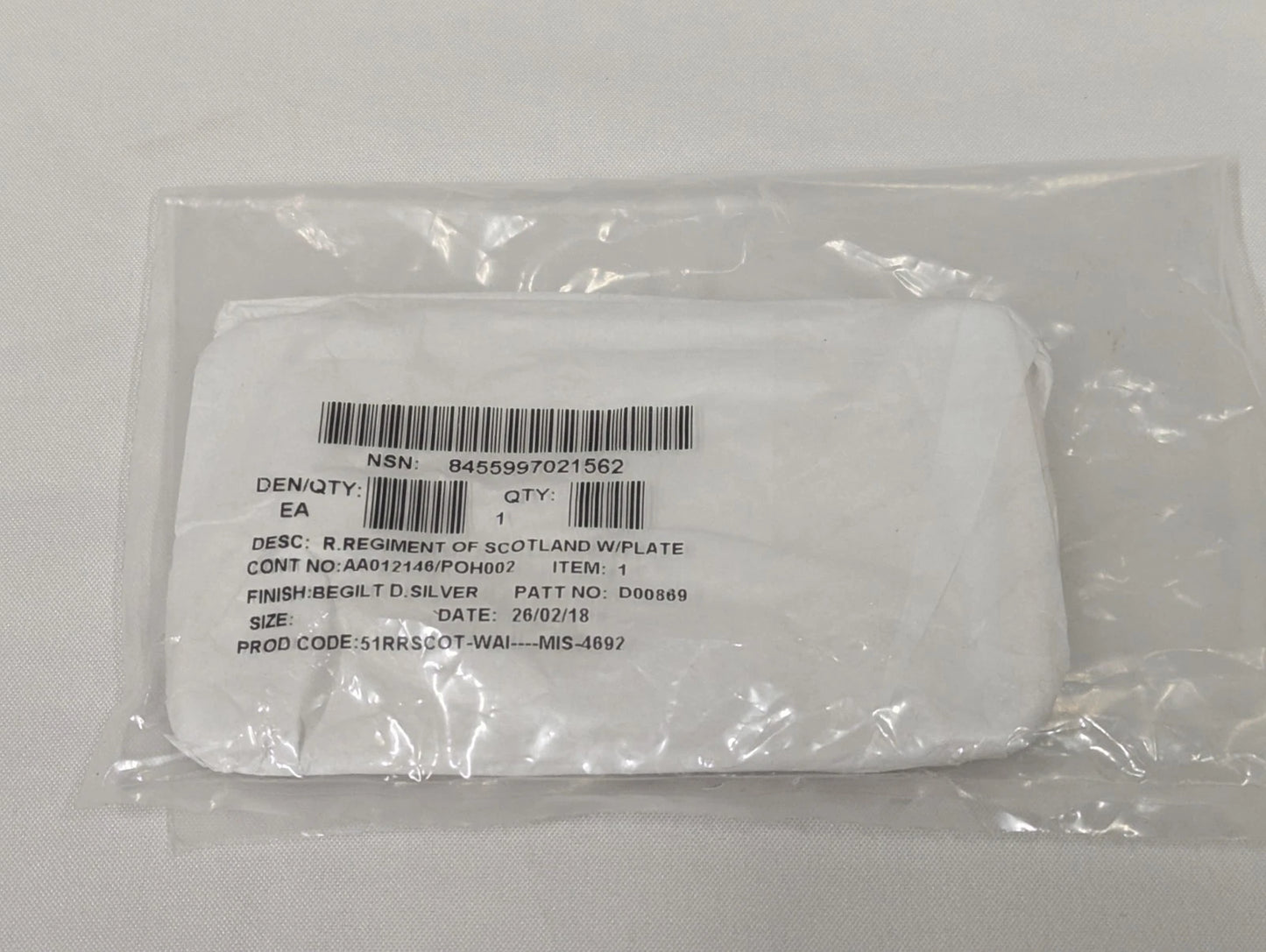 British Army Royal Regiment of Scotland Belt Buckle