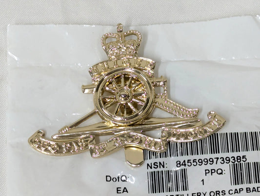 Royal Artillery Queens Crown Cap Badge - Large