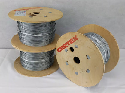 Galvanised Steel Wire Rope 6 x 7 IWRC 1770 2mm - 610m Reel - Marine Grade Cable