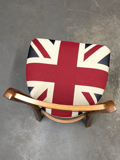 Heavy Duty Industrial Wooden Chair Union Jack