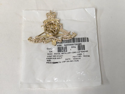 Royal Artillery Queens Crown Cap Badge - Large
