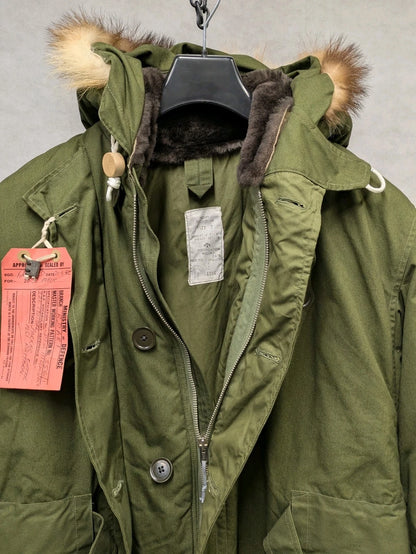 British Army 1951 Pattern Green Ventile Parka Jacket Coat Sealed Pattern - Size 7