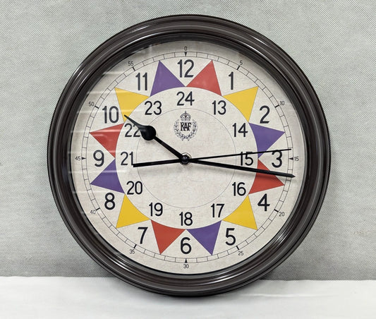 MWC RAF 1940 Battle of Britain Replica Sector 12/24 Hour Wall Clock 12"