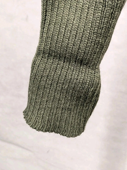 British Army Green Wool Commando Round Neck Jumper - NEW