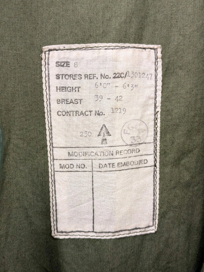 British Army 1951 Pattern Green Ventile Parka Jacket Coat Sealed Pattern - Size 8