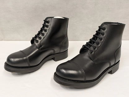 John Land Black Leather Ammo Parade Drill Boots