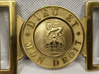 British Army Military Brass Belt Buckle DIEU ET MON DROIT
