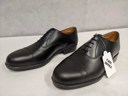 RAF Black Leather Dress Uniform Parade Shoes with Toe Cap