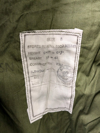 British Army 1951 Pattern Green Ventile Parka Jacket Coat - Size 8