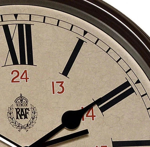 MWC RAF 1943 Pattern Replica 12/24 Hour Wall Clock 12"
