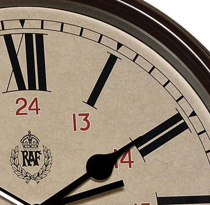 MWC RAF 1943 Pattern Replica 12/24 Hour Wall Clock 12"