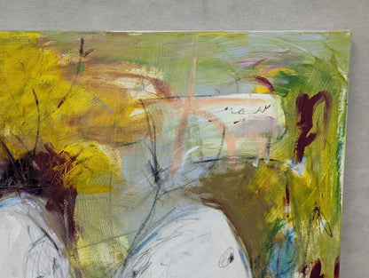 Large Abstract Acrylic Painting on Canvas Abdulwahab Al-Awadhi Kuwait Original