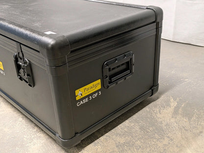 Black Storage Flight Equipment Lockable Wheeled Tote Case Box
