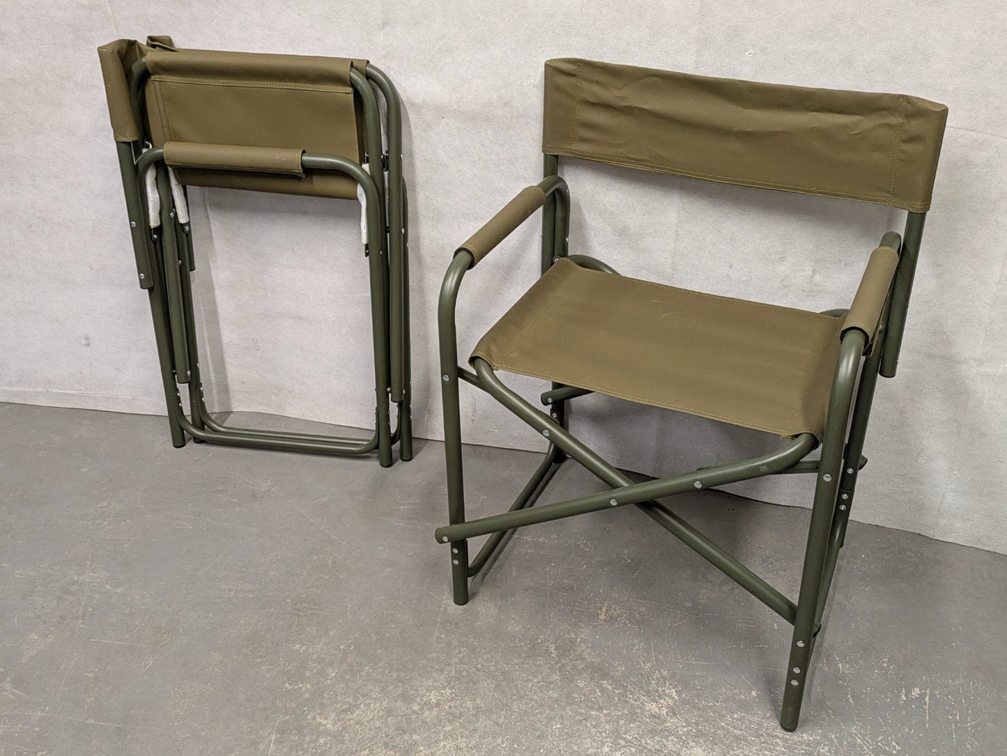 British Army Folding Canvas Recreational Directors Field Chair - NEW